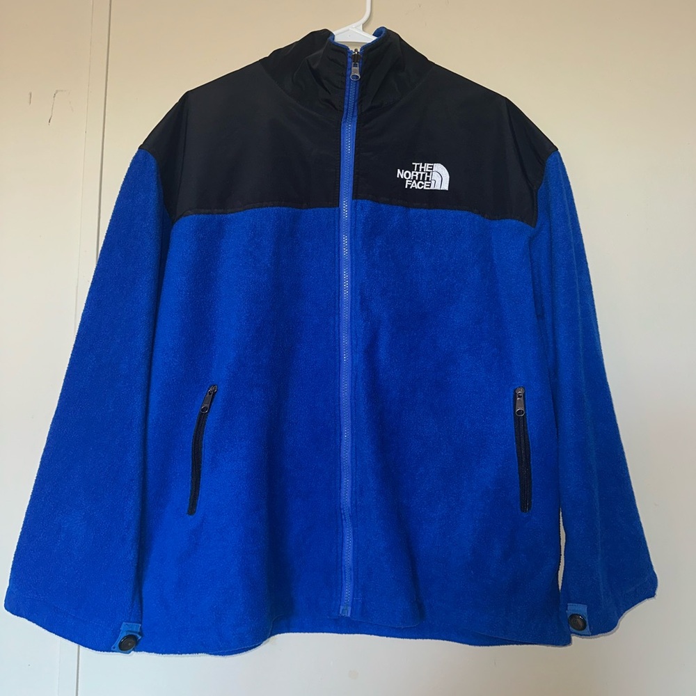 Vintage The North Face Denali Jacket Blue Black Gore-Tex Windstopper Fleece XL